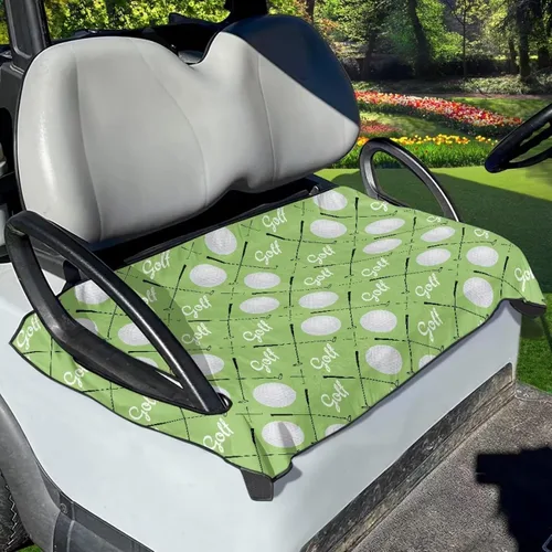Miniatura 9 de Suobstales Fundas de Asiento para Carrito de Golf/Toalla de Asiento, Almohadillas de Asiento Transpirables para Carrito de Golf, Manta para Club