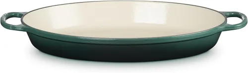 Miniatura 2 de Le Creuset - Cacerola ovalada de hierro fundido esmaltado Signature, 3 cuartos de galón, alcachofa