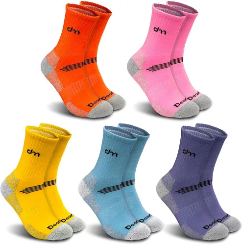Miniatura 5 de DEARMY Calcetines deportivos de senderismo para mujereshombres, los mejores regaloscalcetines deportivos acolchados que absorben la humedad (5 pares)