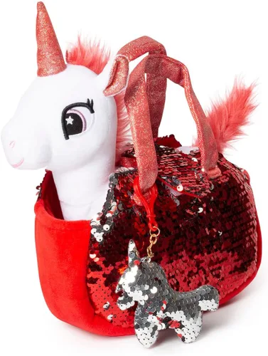 Miniatura 14 de Set de Mascotas de Peluche de Little Jupiter con Bolso - Animales de Peluche de Unicornio - Animales de Peluche para Niñas - Juguete de Peluche