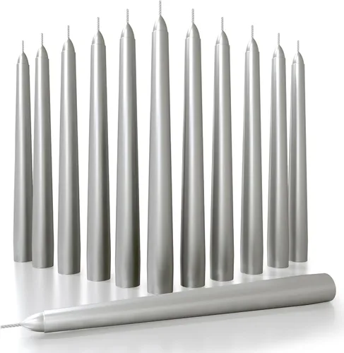 Miniatura 60 de CANDWAX Paquete de 12 velas cónicas rojas – Velas rectas sin goteo de combustión lenta sin perfume de 12 pulgadas – Ideal para mesa de comedor – Rojo