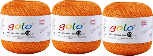 Miniatura 134 de Golo - 3 bolas de hilo de ganchillo tamaño 10, hilo de crochet para tejer a mano 102
