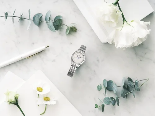 Miniatura 2 de Seiko Damen-Uhr Quarz Edelstahl mit Lederband