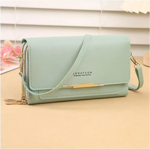 Miniatura 7 de Pequeñas bolsas cruzadas para mujer, cartera de cuero para tarjetas de crédito, cartera con correa de hombro ajustable para mujer.