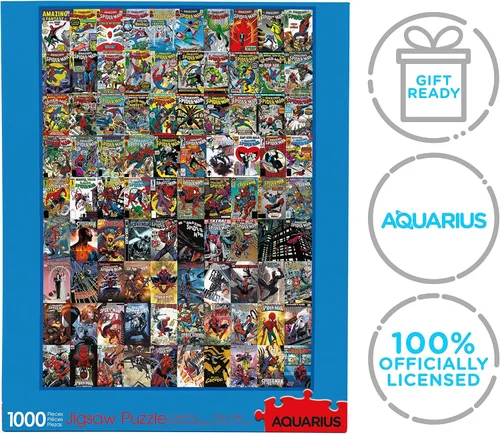 Miniatura 7 de Aquarius Rompecabezas de Marvel Spider-Man (rompecabezas de 1000 piezas), sin reflejos, ajuste de precisión, prácticamente sin polvo