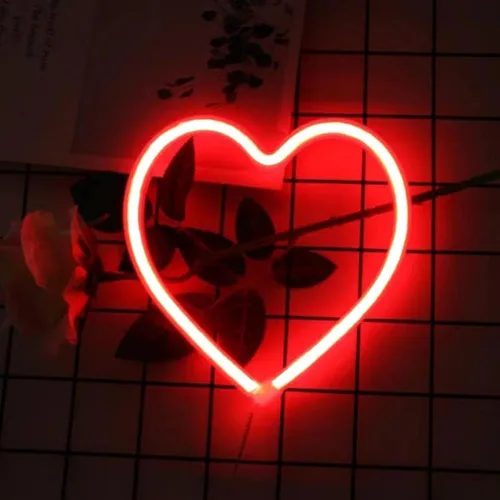 Miniatura 8 de Letrero de neón con forma de corazón rosa, funciona con pilas o USB, luces LED para decoración del día de San Valentín, regalos de San Valentín