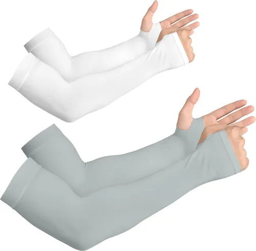 Miniatura 23 de YESLIFE Mangas de protección solar UV para hombres y mujeres, manga deportiva de enfriamiento UPF 50