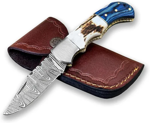 Miniatura 17 de Navaja de bolsillo plegable personalizada con grabado en acero damasquino WINTERFELL, regalo personalizado para marido, papá, novio, regalos