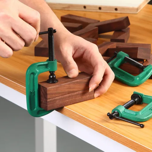 Miniatura 4 de Juego de 4 abrazaderas C de 2 pulgadas, abrazaderas en G resistentes para automóviles y madera con apertura de mandíbula deslizante para carpintería