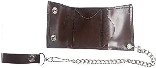 Miniatura 3 de Dream Apparel CARTERA CAMIÓN MOTOCICLETA CICICLETA CON CADENA TRIPLEGABLE NEGRO NUEVO, Regular