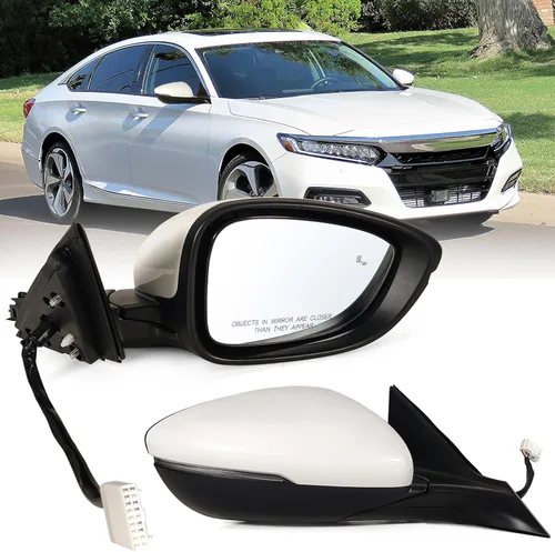 Miniatura 12 de Espejo de puerta lateral izquierdo para Honda Accord LX, Sport 2018-2022 丨 Eléctrico 丨 Sin calefacción, sin señal de giro, compatible con pintura