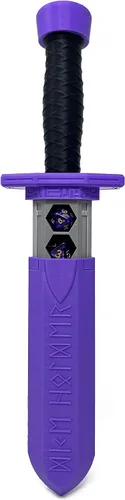 Miniatura 11 de MunnyGrubbers - Soporte para dados de daga de espada - (Juego de 7 dados D20 aleatorios incluidos) - Almacenamiento de dados poliédricos Mármol
