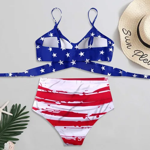 Miniatura 7 de Shorts Bathing Suit Women Pieces Neck Women Flower Swimwear Two V Swimsuit Beachwear Bikini Print 1x Swimsuit for