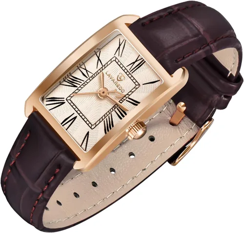 Relojes para mujer, elegante, clásico, con correa de cuero, estilo vintage, retro, delicado, pequeño, cuadrado, reloj de cuarzo
