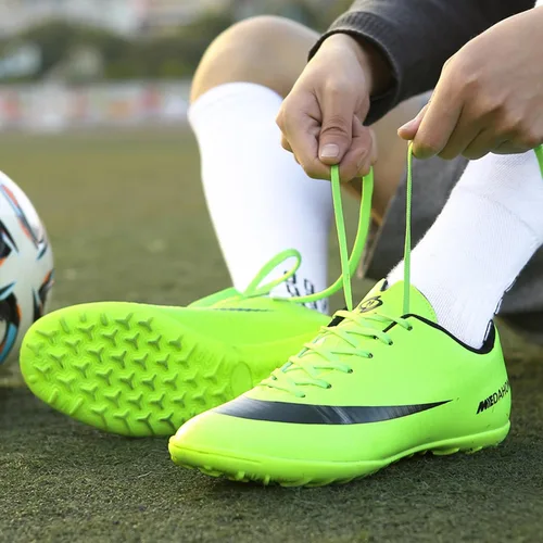 Miniatura 5 de UYO Men's Soccer Shoes Football Cleats Low-Tops Lace-Up Non-Slip Spikes Indoor Futsal Turf Sneaker