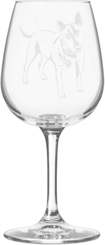 Miniatura 523 de Copa de vino de 12.75 onzas con diseño de perro grabado