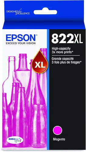 Miniatura 5 de Epson T822 DURABrite Ultra Ink Cartucho cian de alta capacidad (T822XL220-S) para impresoras Workforce Pro seleccionadas y cartucho magenta de alta