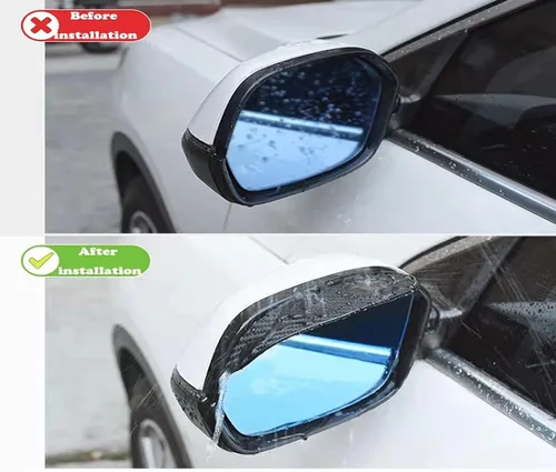 Miniatura 4 de MENDX Car Rearview Mirror rain Eyebrow for J-eep Wrangler 2021 Car Rear View Side Glass Mirror Trim Frame Rain Shield Sun Visor Shade Eyebrow