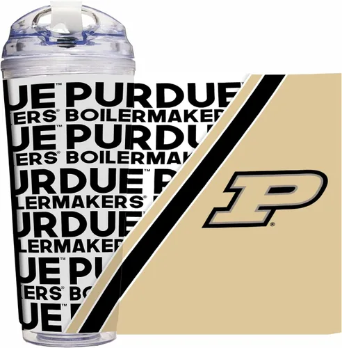 Miniatura 19 de Rico Industries Taza acrílica NCAA estándar de 24 onzas con tapa con bisagra, taza de doble pared oficialmente licenciada con pajita
