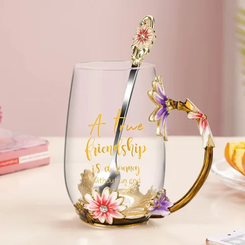 Miniatura 7 de OEAGO - La mejor taza de té o café como regalo de amistad, Navidad, cumpleaños, compañeras de trabajo, para mujeres