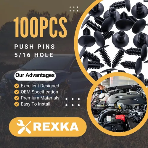 Miniatura 2 de Rexka 100 unids Fender Bumper Shield Fender Liner Push Pin Retener Clips 6030441 para Jeep Dodge Ram Chrysler