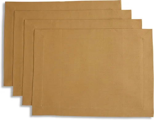 Miniatura 100 de Solino Home Juego de 4 manteles individuales blancos de 100 % lino puro de 14 x 14 pulgadas para invierno, San Valentín, primavera, Pascua, Fete