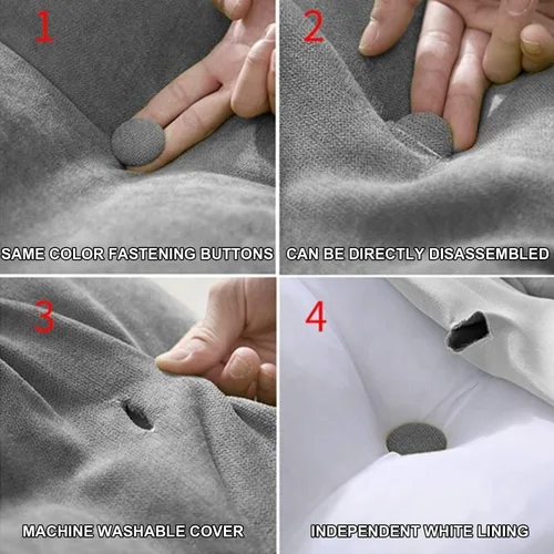 Miniatura 6 de Almohada triangular para cabecero, cojín triangular de color sólido, almohada grande de cuña para sofá cama, respaldo de dormitorio con funda de Azul