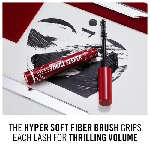 Miniatura 7 de Rimmel London Wonder'Volume Thrill Seeker, 001 Extreme Black, rímel, volumen audaz, alargamiento, sensación sin peso, no se aglutina, sin manchas