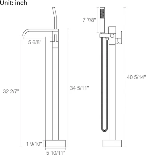 Miniatura 3 de BAGNOLUX Grifo de Bañera de Latón Macizo de Montaje en Piso Grifo de Bañera Independiente Llenador de Bañera Independiente Negro Dorado Alto Caudal