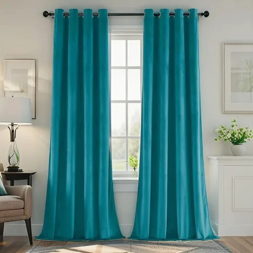 Miniatura 14 de SMILETIME - Cortinas de terciopelo blanco con bolsillo para barra, aisladas térmicamente, suaves, con filtro de luz y privacidad, para dormitorio