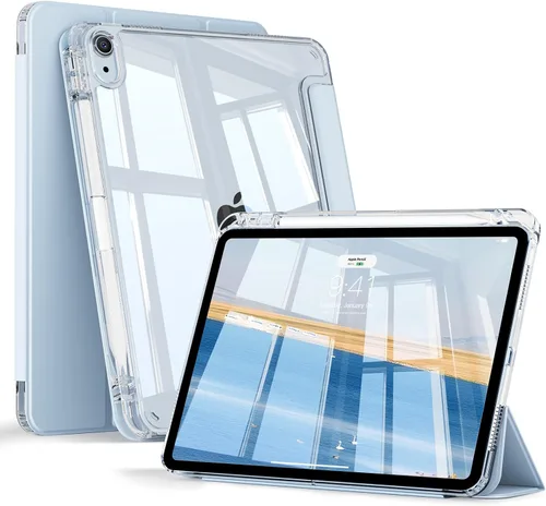 Miniatura 12 de KENKE Funda transparente para iPad Air de 11 pulgadas M3/M2 (2025/2024), iPad Air de 5ª/4ª generación (2022/2020) de 10.9 pulgadas con soporte