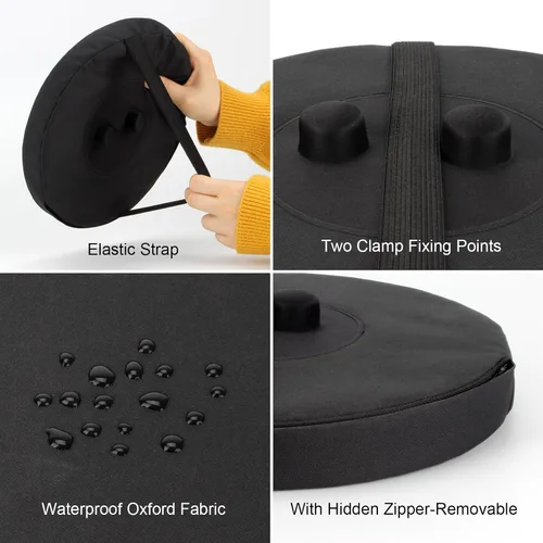 Miniatura 7 de Cojín de Taburete Telescópico con Espuma con Memoria, Almohadillas de Silla de Taburete Plegable Redondo Engrosado, Cojín de Taburete Plegable