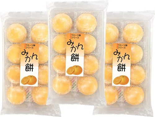 Miniatura 5 de Juego de regalo de mini pastel de arroz con sabor a naranja mandarina japonesa (importación japonesa)