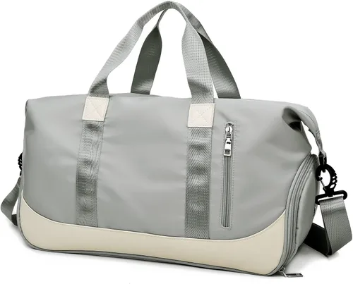 Bolsas de lona deportivas para mujeres y hombres, bolsa de gimnasio portátil con bolsillo húmedo y compartimento separado para zapatos, organizador