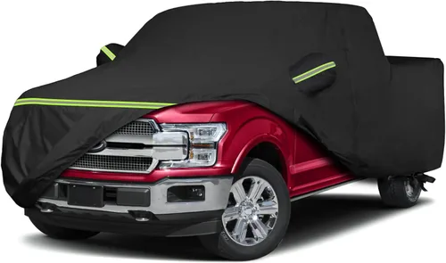 QUNSUNUS Funda impermeable para camioneta Ford F-150 Super Crew Cab de 6.5 pies de cama corta, cubierta exterior para camioneta con cremallera,