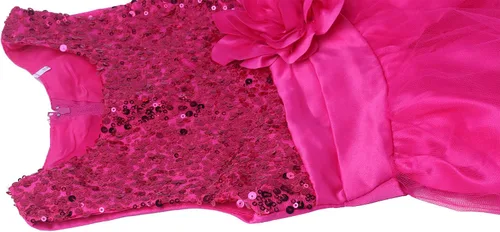 Miniatura 6 de Wocau - Vestido sin mangas para niñas con lentejuelas malla de tul y diseño de flor