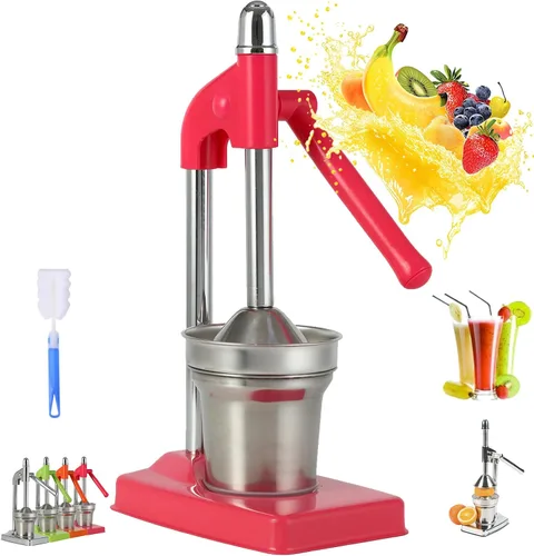 Miniatura 8 de Exprimidor de hierro fundido, exprimidor de hierro fundido, jugo manual efectivo de acero inoxidable, extractor de jugo de prensa manual resistente