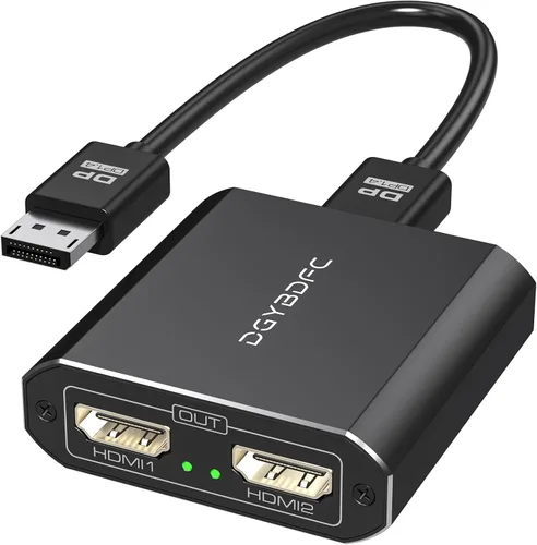 Miniatura 9 de Adaptador DisplayPort a Dual DisplayPort Dual 4K120Hz o 4K144Hz+4K60Hz Modo Extend/Copia/SST/MST a 2 DP Adaptador de puerto de pantalla para 2