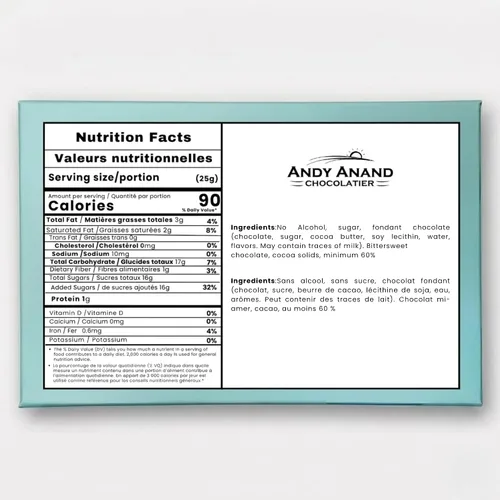 Miniatura 2 de ANDY ANAND CHOCOLATIER Botellas de chocolate negro europeo rellenas con 18 licor de estante superior, paquete de 1