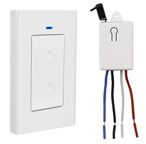 QIACHIP Kit de mini receptor, rango RF de 100 pies, interruptor de luz de pared inalámbrico AC 110 V 120 V, sin cableado, no requiere WiFi, para
