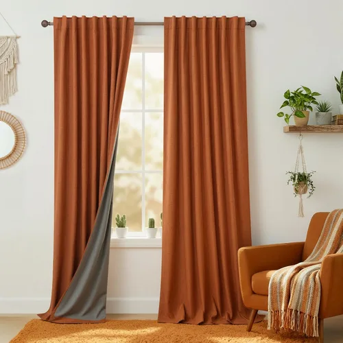 Miniatura 66 de KOUFALL - Cortinas de medio estilo francés de lino para ventana, juego de 2 cortinas cortas de 40 pulgadas de longitud, para privacidad, cortinas