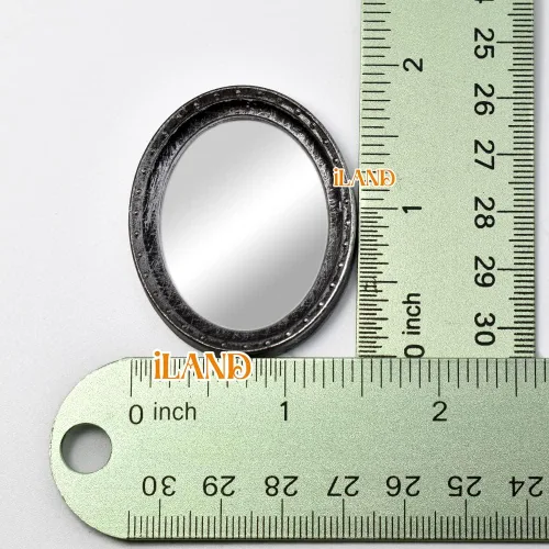 Miniatura 6 de iLAND Mini espejos, accesorios para casa de muñecas a escala 1:12, espejo en miniatura de vidrio enmarcado (plata oscura 4 piezas)