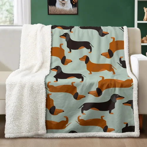 Miniatura 32 de Autumn Teddy Dog Patchwork Sherpa Blanket Fall Cozy Throw Blanket Cute Puppy Quilt Style Warm Soft Blanket for Couch Sofa Bedroom Decor 50x60 Inches