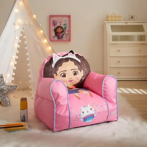 Miniatura 2 de Idea Nuova Gabby's Dollhouse Sillón Sofá Tipo Puf Suave y Cómodo con Temática para Niños