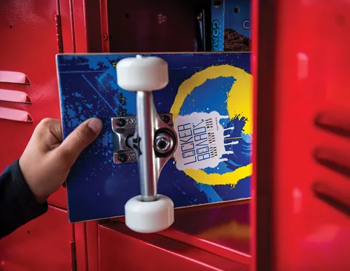 Miniatura 5 de Locker Board Grind Skateboard cabe en mochila y casillero. Tabla pequeña 4 adultos y niños 4 escuela: tabla Cruiser y patineta para niños - Como se