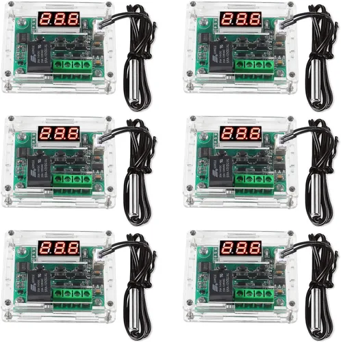 Miniatura 7 de W1209 DC 12V Tablero de controlador de temperatura digital azul pantalla digital termostato -58.0-230.0 °F Interruptor electrónico de control