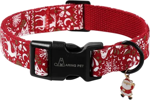Miniatura 11 de ARING PET Collar de Navidad para perros, lindos collares de mascotas a cuadros rojos y negros con hebilla de liberación rápida para cachorros