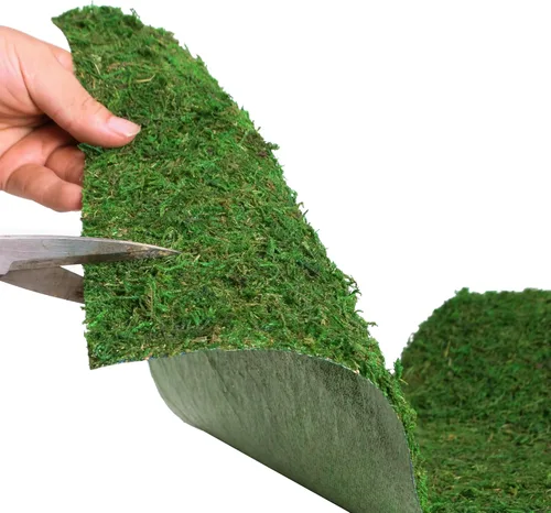 Miniatura 5 de USMOLA Rollo de musgo, musgo seco para manualidades, camino de mesa de musgo para jardines de hadas, decoración de bosque de boda, tapete de musgo