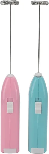 Mini mezclador de mano, 2 piezas, motor de alta frecuencia, control de una mano, material de acero inoxidable, agitador eléctrico para el hogar,