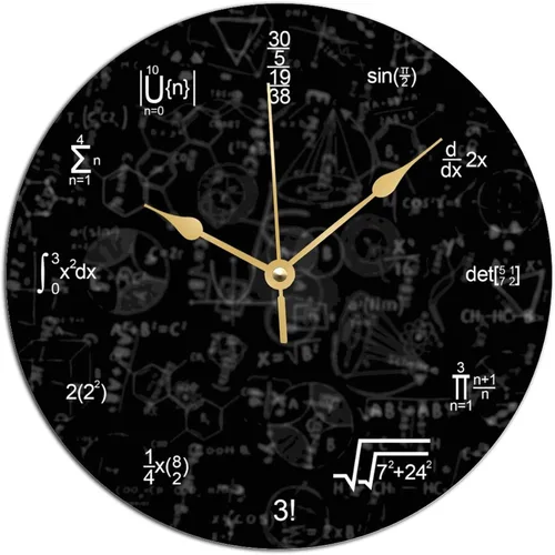 Miniatura 13 de ArogGeld The One of A Kind - Reloj de notas musicales con notas doradas, reloj artístico que no hace tictac, funciona con pilas, relojes decorativos